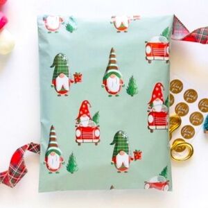 Festive Gnome Holiday Poly Mailers